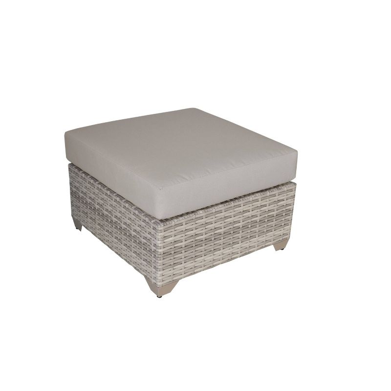 Fairmont 8pc Patio Sectional Seating Set with Club Chairs & Cushions - Beige - TK Classics