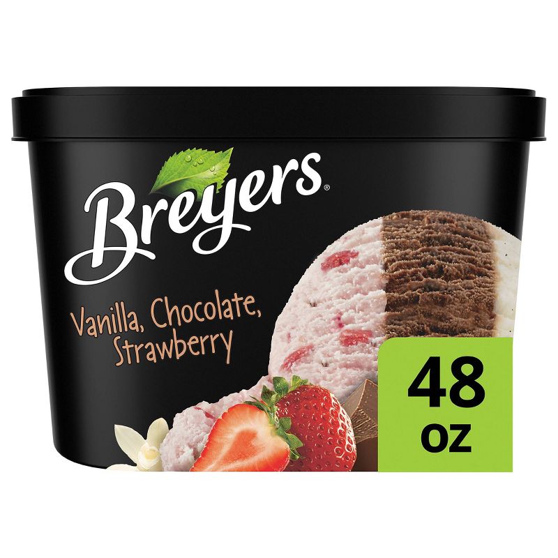 Breyers Vanilla Chocolate Strawberry Ice Cream - 48oz