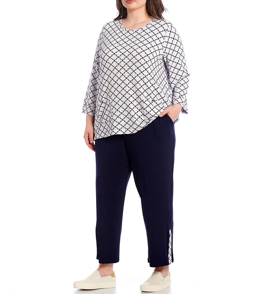 Code Bleu Plus Size Cropped Cargo Pants
