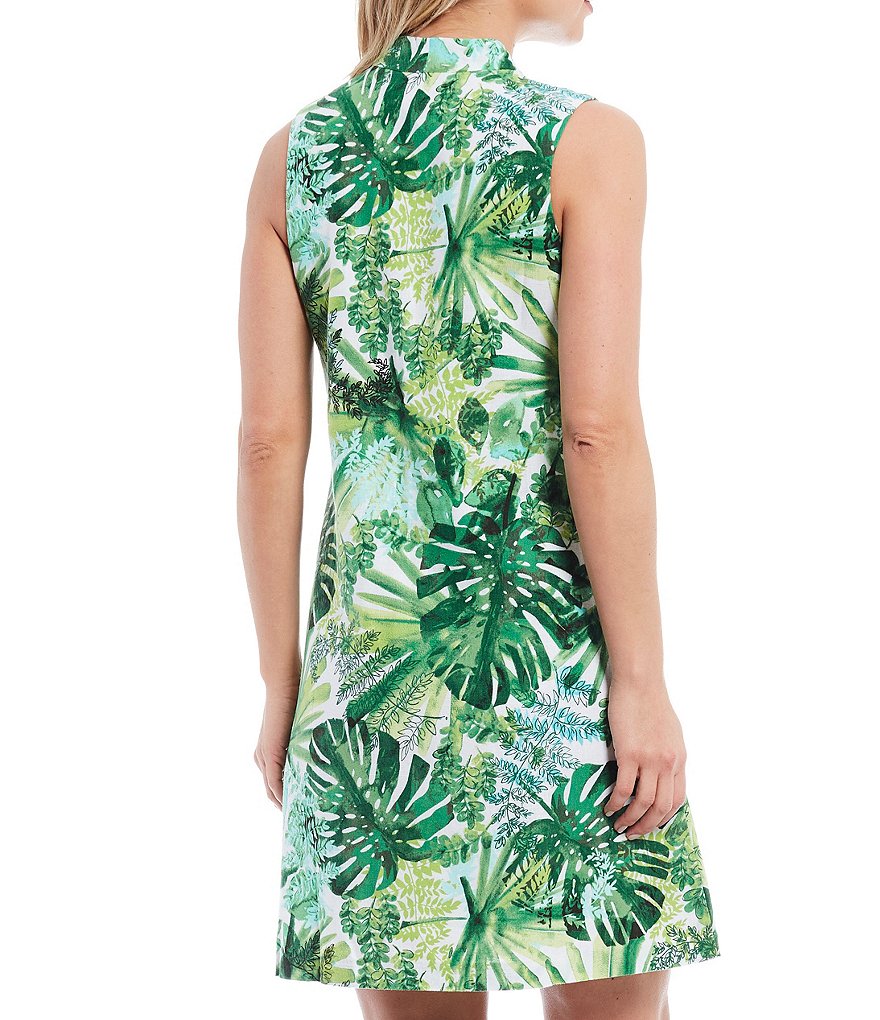 Tommy Bahama Fronderlust Tropcial Print Sleeveless Shift Dress