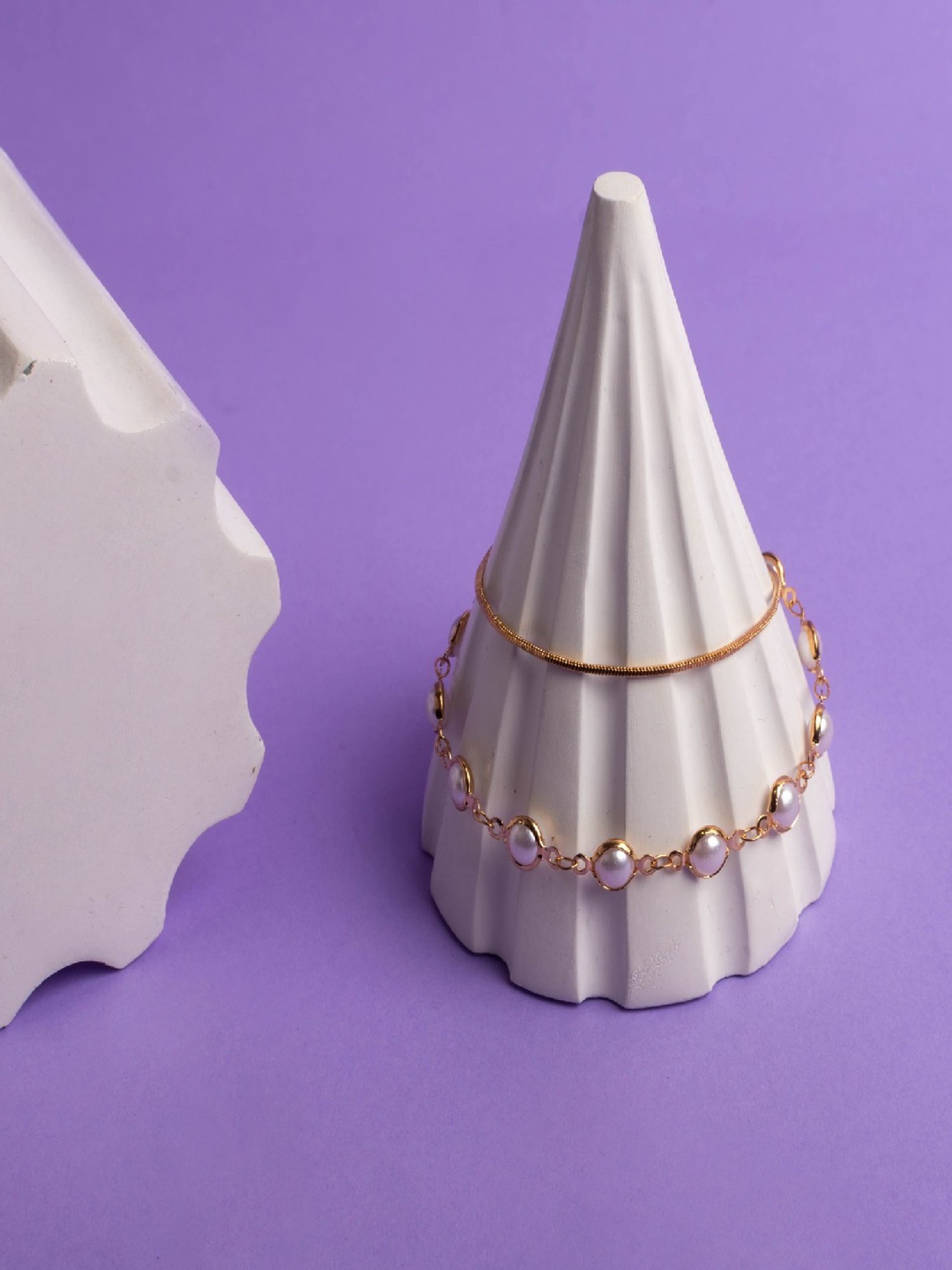 Jewelz Fashionable Charms Pearl Beaded Bracelet for Girls & Women