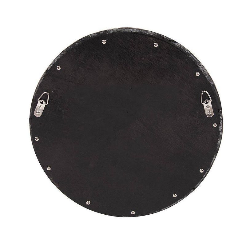 Round Patterson Decorative Wall Mirror Black - Howard Elliott