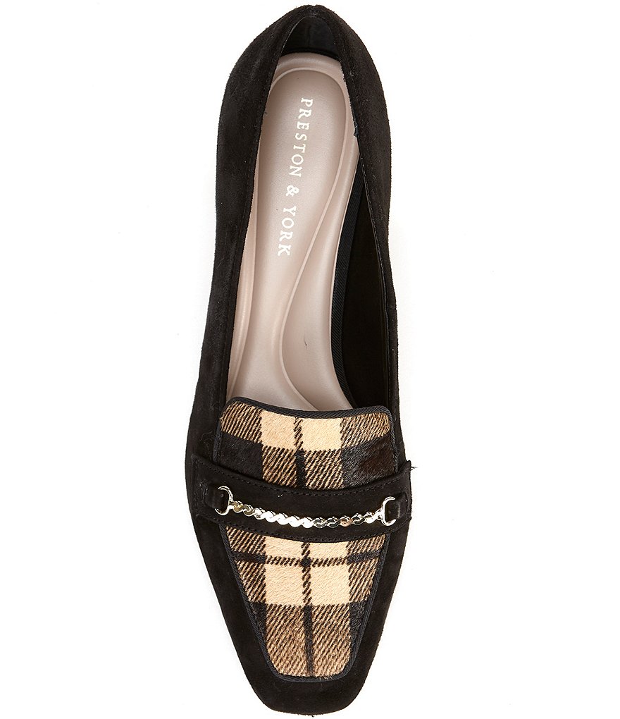 Preston & York Tessa Plaid Haircalf Loafers