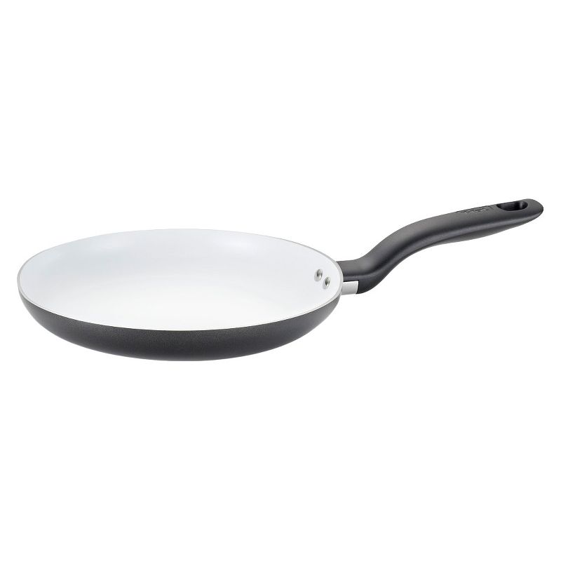 T-fal Initiatives Ceramic C92107 PTFE-free PFOA-free Dishwasher Safe Cookware 11.5 Fry Pan Black