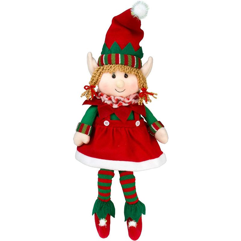 SCS Direct Elf Plush Christmas Stuffed Dolls - 12", Set of 2