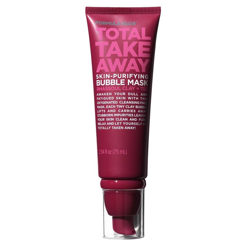 Formula 10.0.6 Total Take Away Skin Purifying Bubble Mask - Rhassoul Clay + Tea - 2.54 fl oz