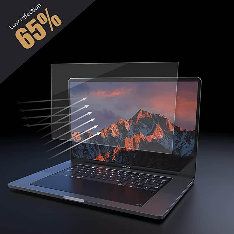 Tempered Glass Screen Protector Compatible with New MacBook Pro 15 inch Touch Bar 2016/2017/2018, 55% Anti Glare Blue Light Filter
