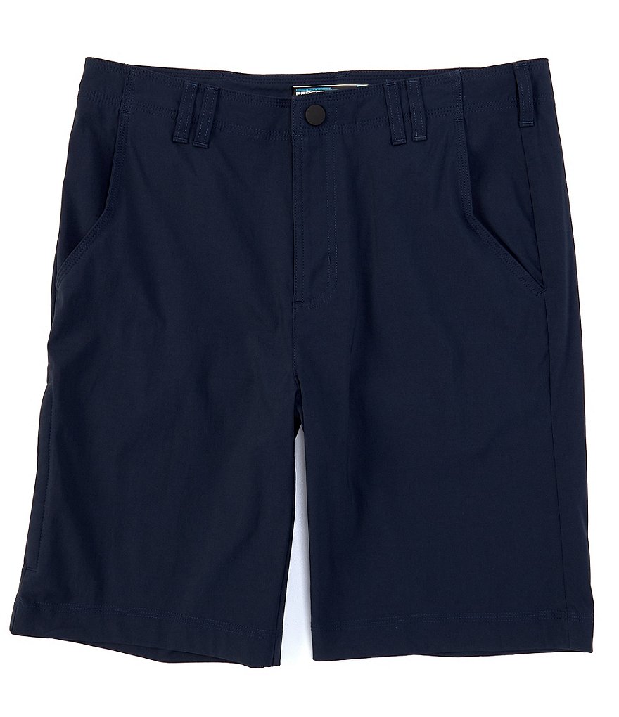 Roundtree & Yorke 9#double; Inseam Flat Front Performance Tech Zip Shorts