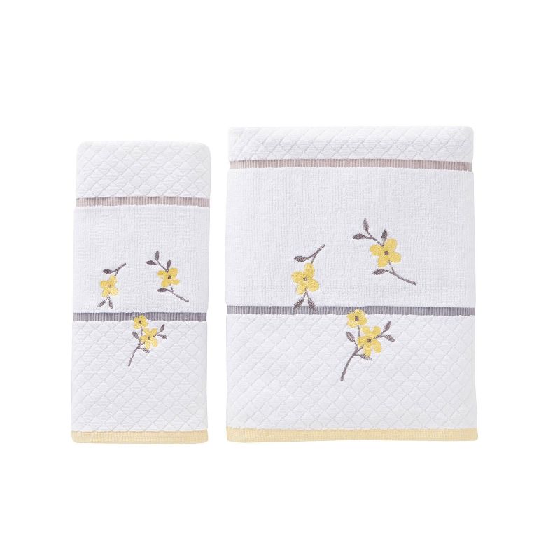 Spring Garden Hand Towel White - Saturday Knight Ltd.