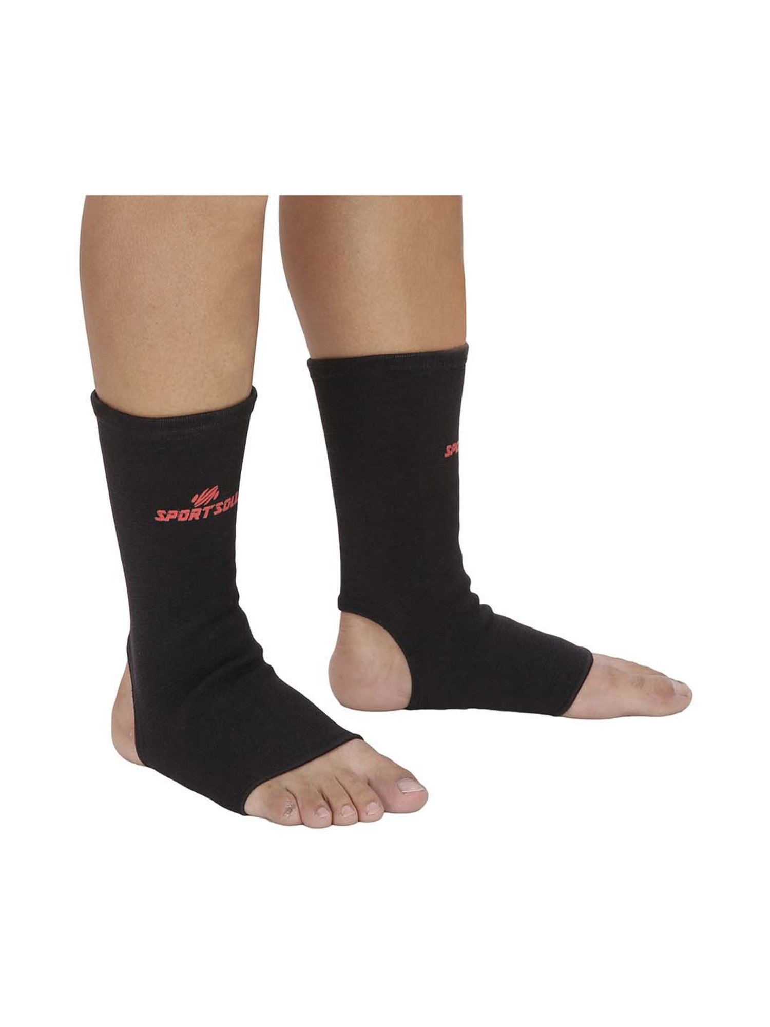SportSoul Black Premium Compression Ankle Support (Small)