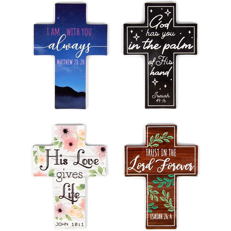 Faithful Finds 12-Pack Inspirational Refrigerator Magnets with Bible Verses, Scripture (3 Sizes)