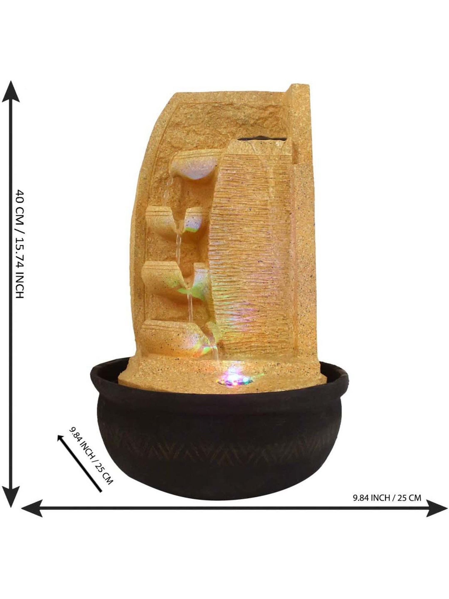 Tayhaa Brown Resin Fiery Tiger Head Showpiece