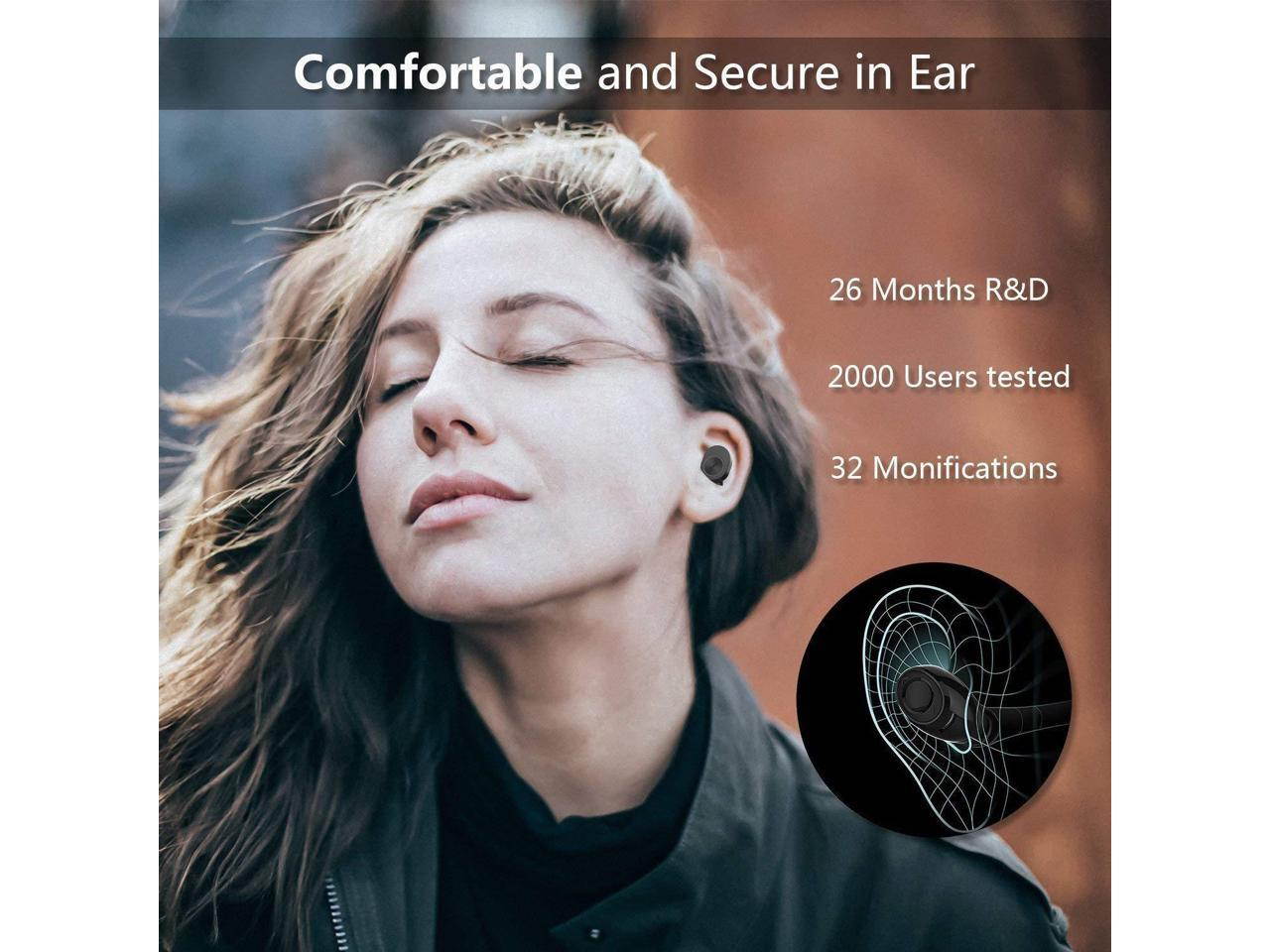 TWS Best True Wireless Bluetooth Earbuds Sweatproof Stereo Sport Headsets Hight Quality Headphone Premium Sound with Charging Case For Apple Iphone Samsung LG and Other Phone