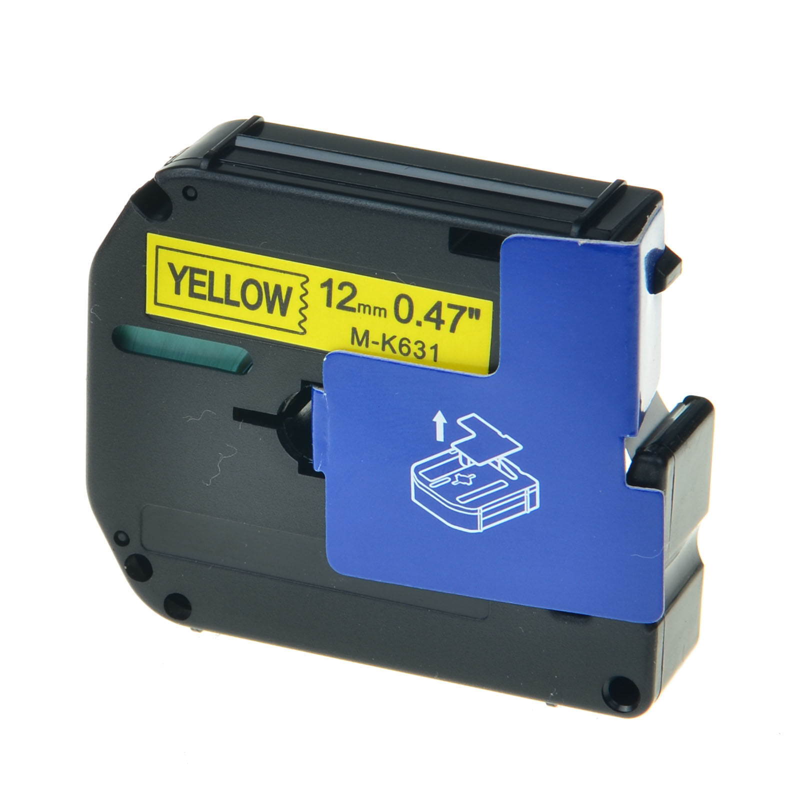 1PK Black on Yellow Tape for Brother P-touch MK631 M-K631 PT-90 12mm Label Maker