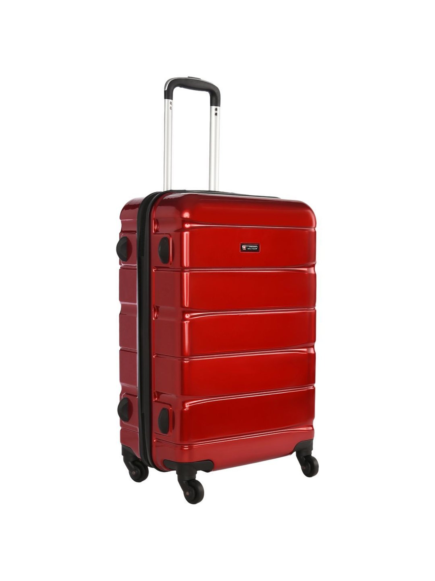Swiss Military Red 4 Wheels Large Check-in Luggage