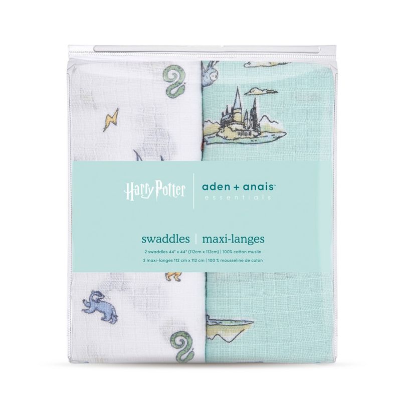 aden + anais Swaddles Hogwarts Essentials - 2pk