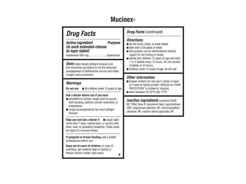 Mucinex Guaifenesin Regular Strength Tablets - 24ct