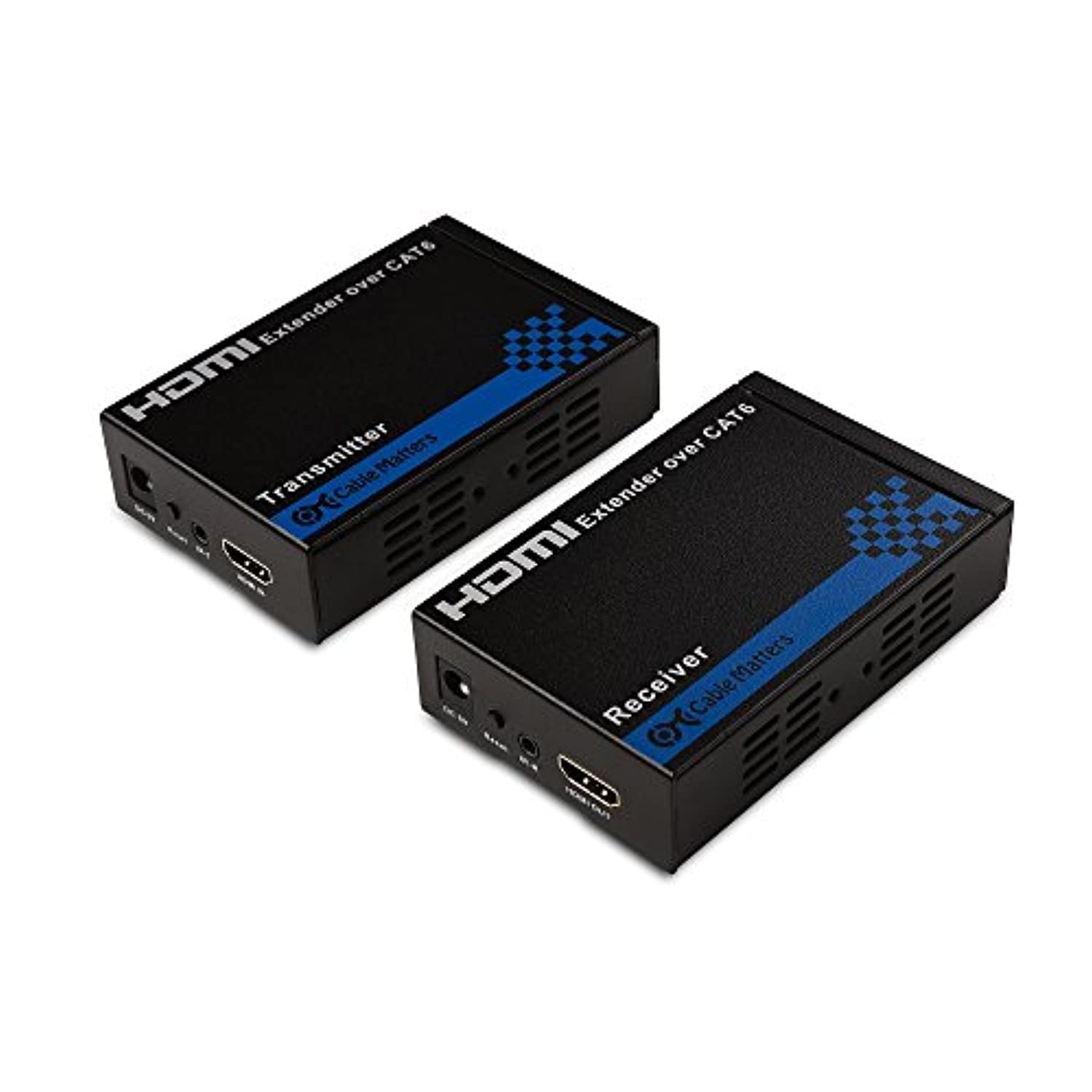 Cable Matters Wall Mount HDMI Extender (HDMI Over Ethernet Cable) with TCP/IP Support for 1-to-Many Setup - Up to 300 Feet (103002)