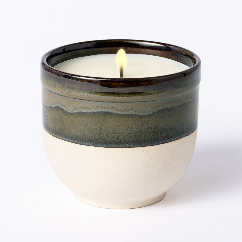 Citornella Ceramic Clay 1 Wick Candle Glossy Gray - Threshold™ designed with Studio McGee