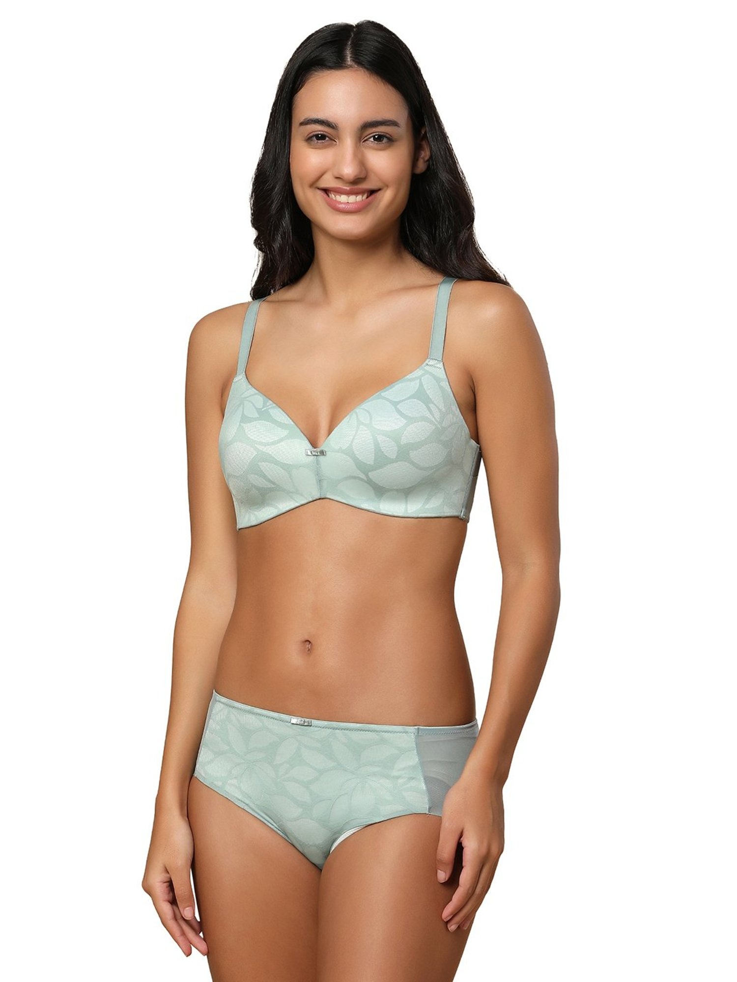 Triumph Green Floral Hipster Panty