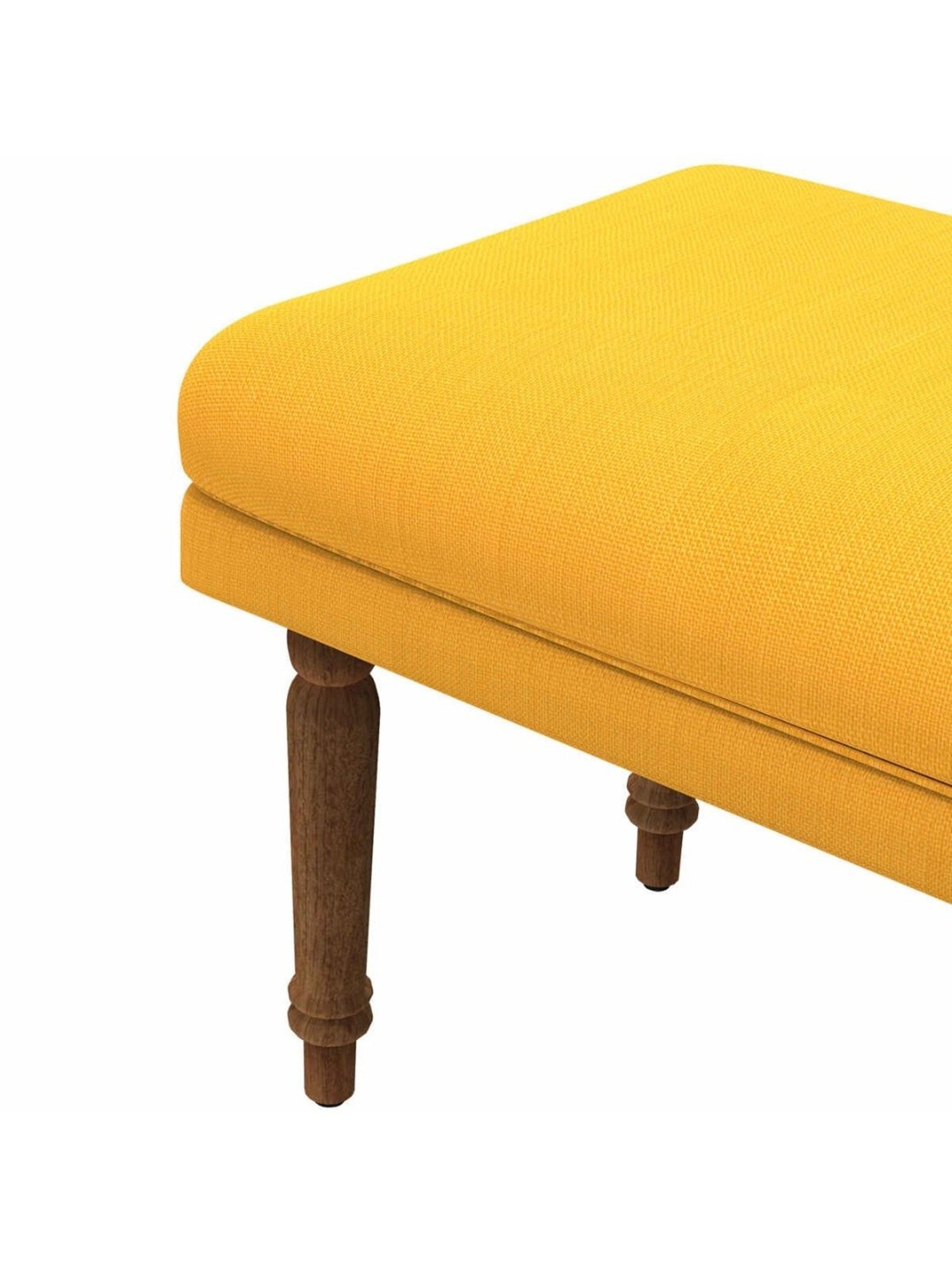 Chumbak Nawaab Sahara Solid Mustard Sheesham Wood Bench