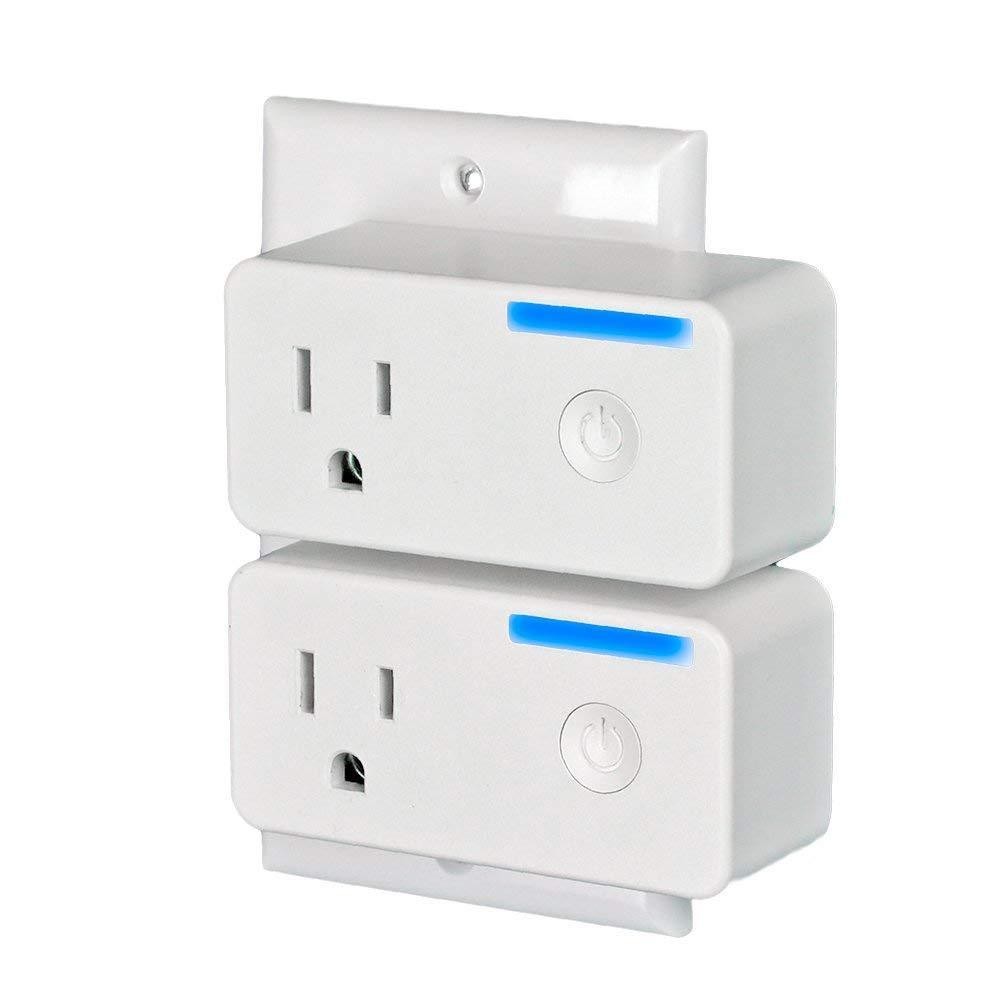 BN-LINK 2 Pack Smart Wi-Fi Plug Outlet Works with Alexa and Google Assistant