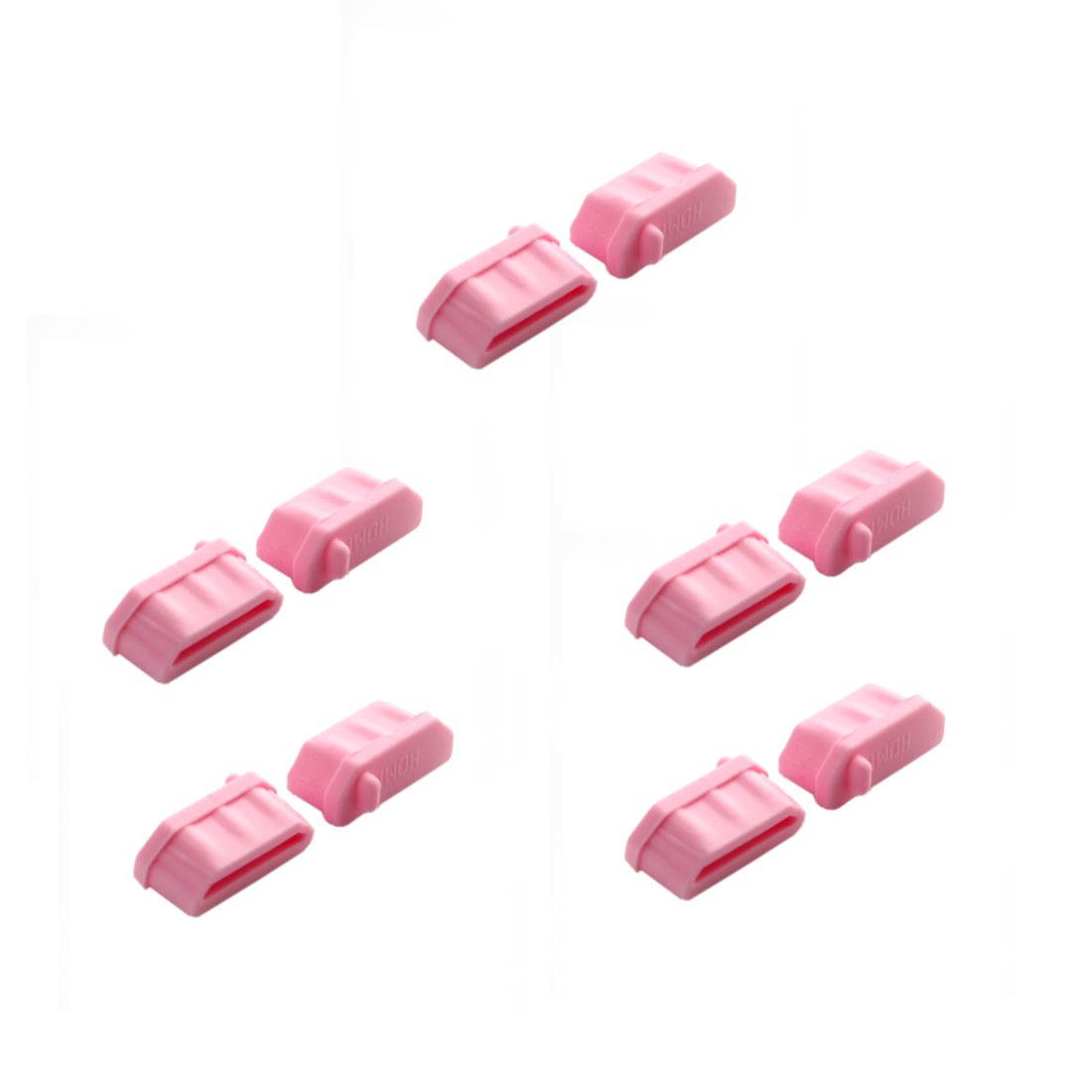10 PCS TV Silicone Anti Dust Cover Cap Plug Protector Pink for HDMI Female Port