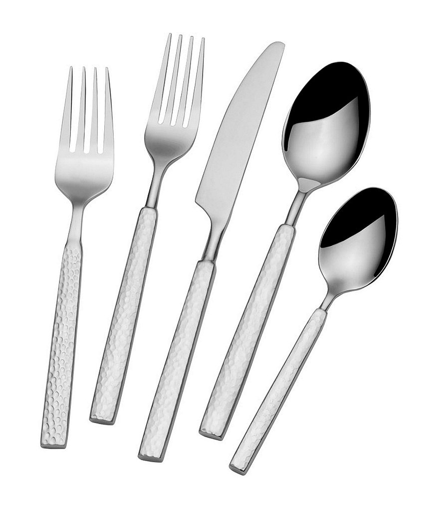 Lenox Sculpt Modern 65-Piece Stainless Steel Flatware Set