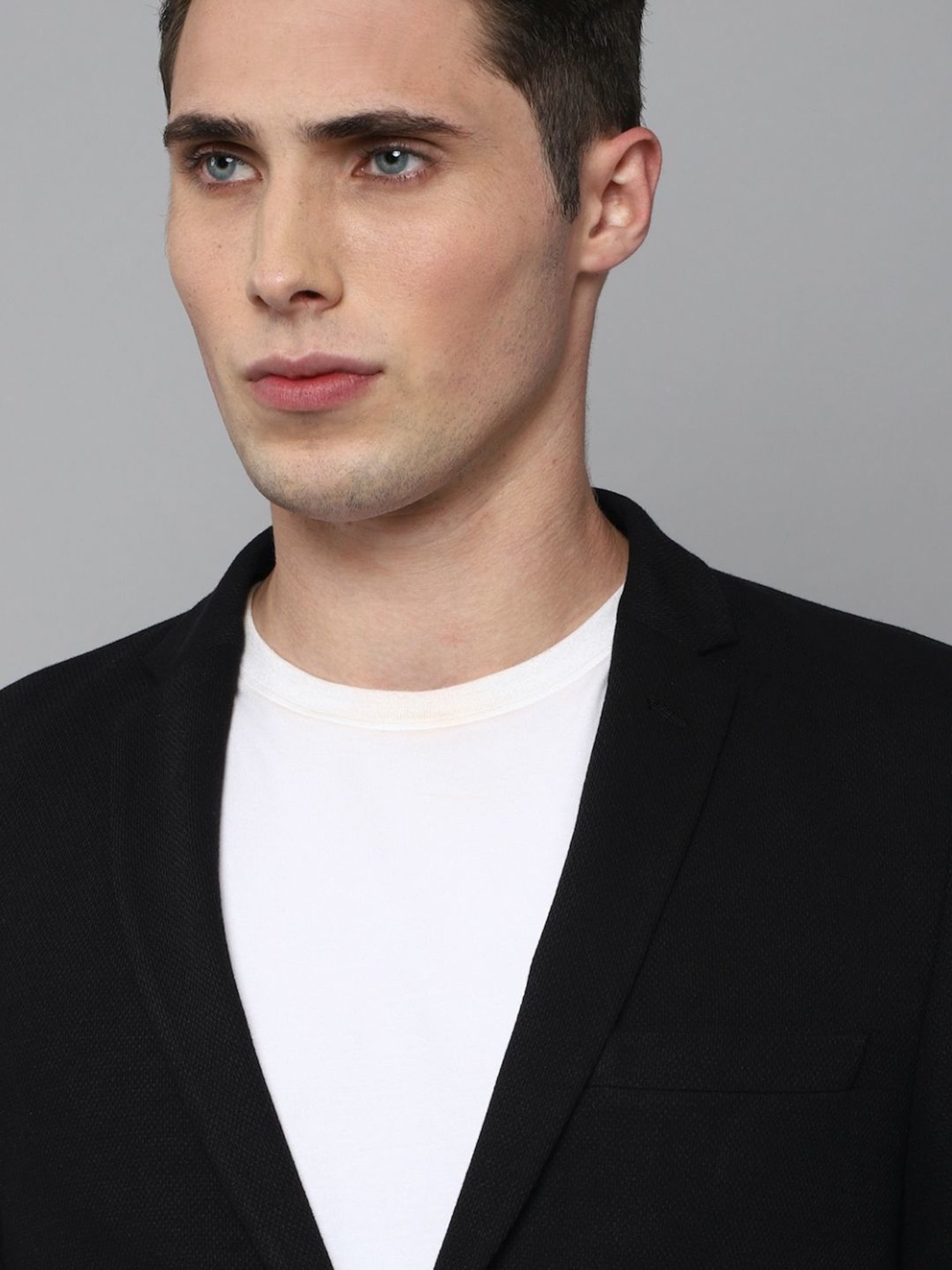 Louis Philippe Sport Black Cotton Slim Fit Blazer