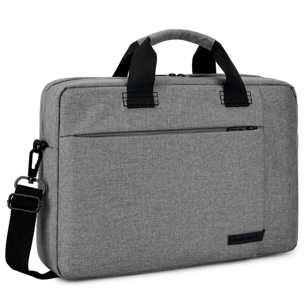 BRINCH Laptop Bag 13.3 Inch, Stylish Fabric Laptop Messenger Shoulder Bag Case Briefcase for 13 - 13.3 Inch Laptop / Notebook / MacBook / Ultrabook / Chromebook Computers (Black)