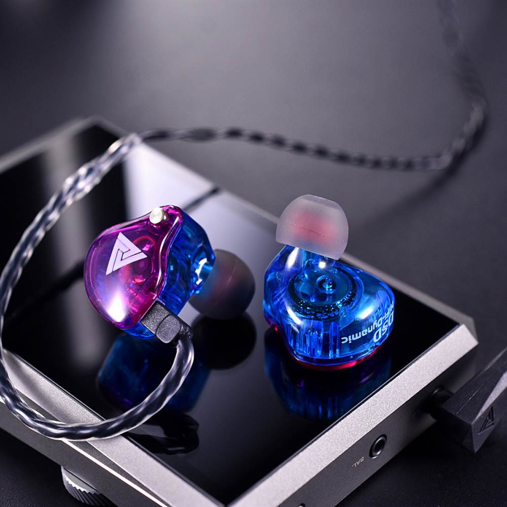 QKZ VK4 3.5mm Wired Headphones In-ear Sports Headset Moving Coil Music Earphones In-line Control with Mic Detachable Replaced Cable