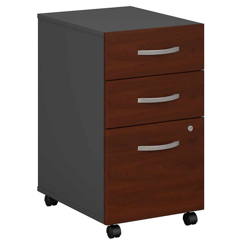 Bush Series C Collection Three-Drawer Mobile Pedestal (Assembled) Hansen Cherry WC24453SU