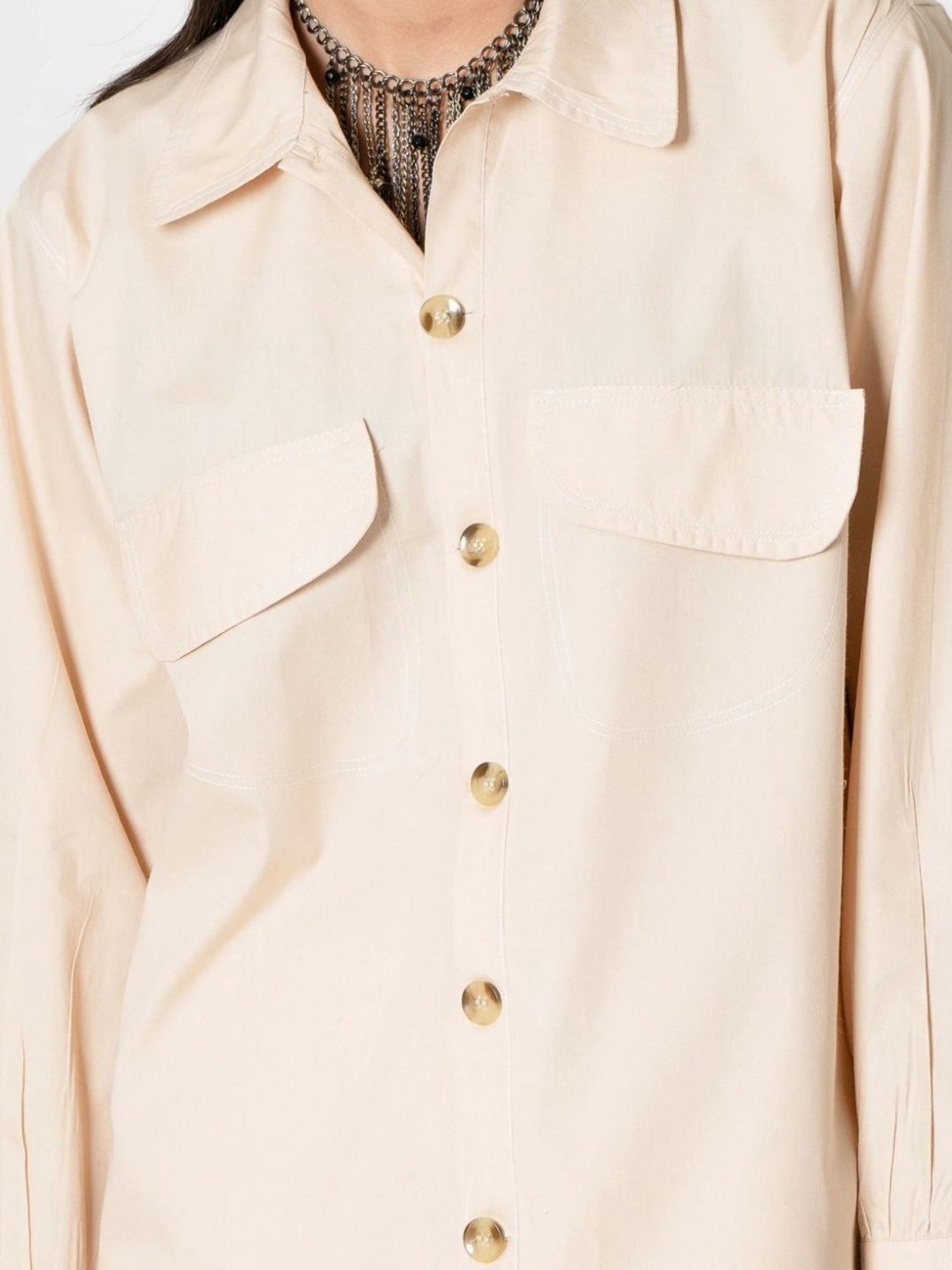 Kameez by Pooja Pale Beige Capsule 24 Poplin Shirt and Pant Co-ord Set