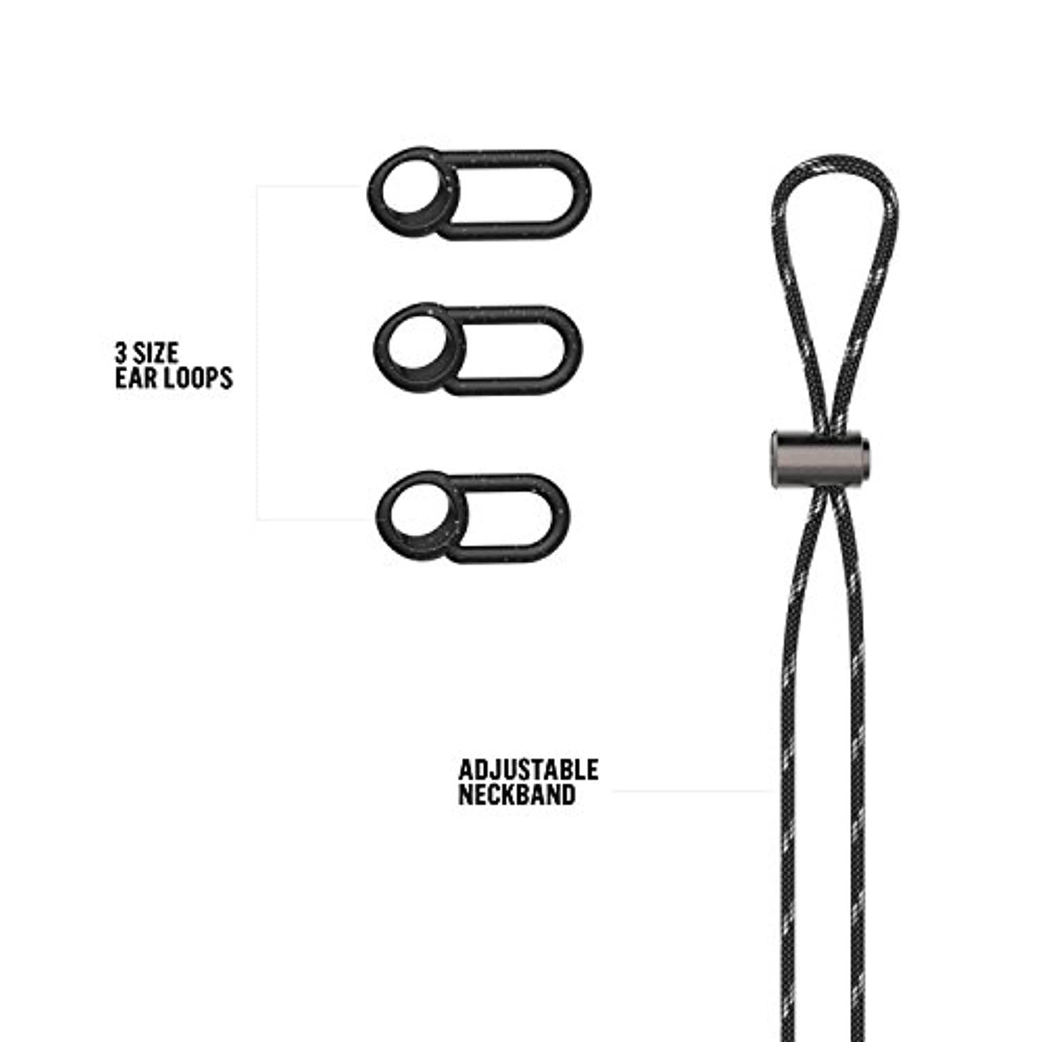 House of Marley, Uprise In-Ear Headphones 8-hour Battery Life, Sweat-Proof  and  Weather Resistant , IPX5 Rated, Customizable Fit, Microphone  and  3-Button Controls, Tangle-Free Braided Ca (EM-FE063)