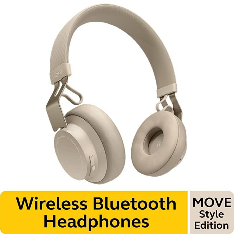 Move Style Edition, Beige &ndash; Wireless Bluetooth Headphones with Superior Sounds Quality, Long Battery Life, Ultra-Light and Comfortable Wireless Headphones, 3.5 mm Jack Connector Included