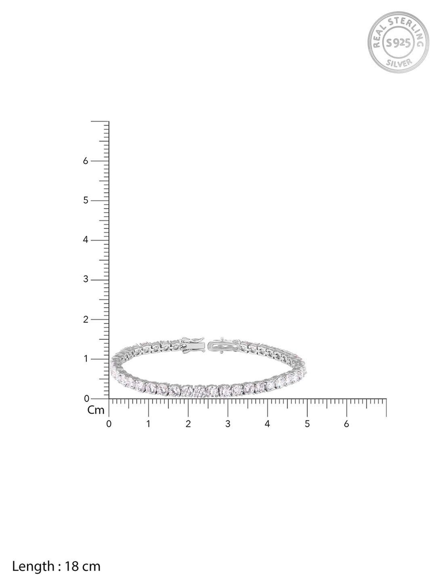 GIVA 92.5 Sterling Silver Sparkly Elegant Bracelet for Women