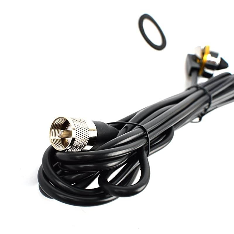 TCJN1 VHF NMO 136174 Mhz Mhz Mobile Vehicle FM Tranceiver 2M Antenna with 13 ft RG58 Coax Cable NMO to UHF PL259 Connector for Yaesu Kenwood HYT Vertex Icom Mobile Radios