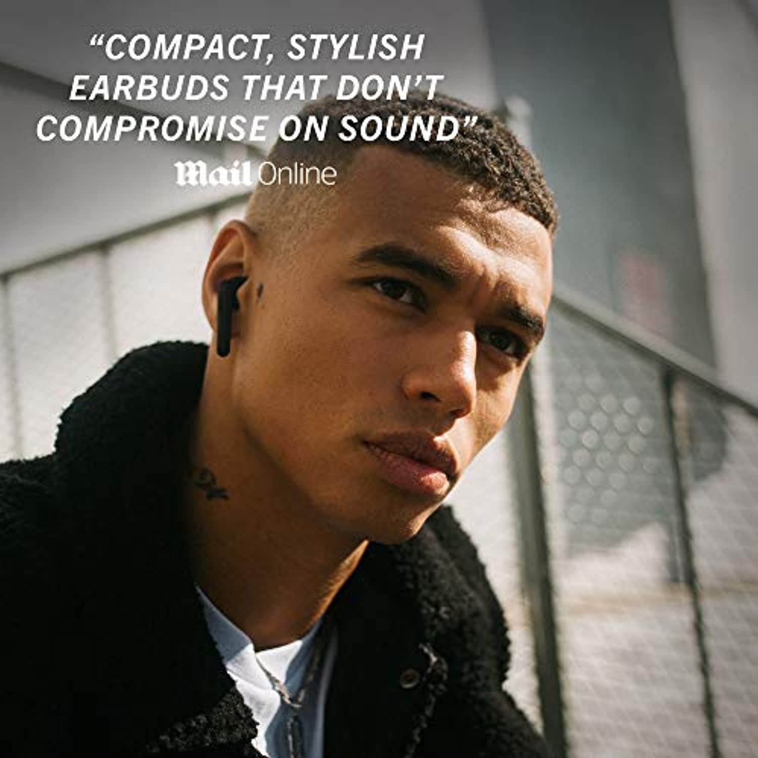 Urbanista Stockholm True Wireless Earbuds 14H Playtime Bluetooth 5.0 with Charging Case, Touch Controls  and  Dual Mic Earphones Compatible with Android and iOS - Rose Gold (34829)