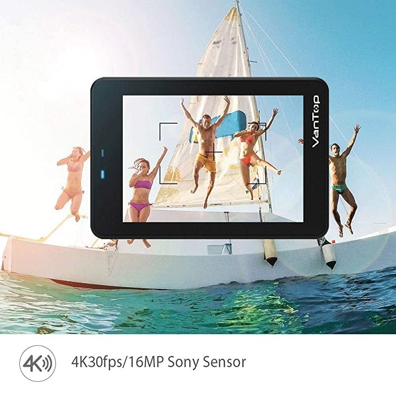 Moment 3 4K Action Camera w Gopro Compatible Carrying Case Remote Control 16MP Sony Sensor 30M Waterproof Camera w Gopro Compatible Accessories 2 Batteries 170&deg; Ultra Wide Angle