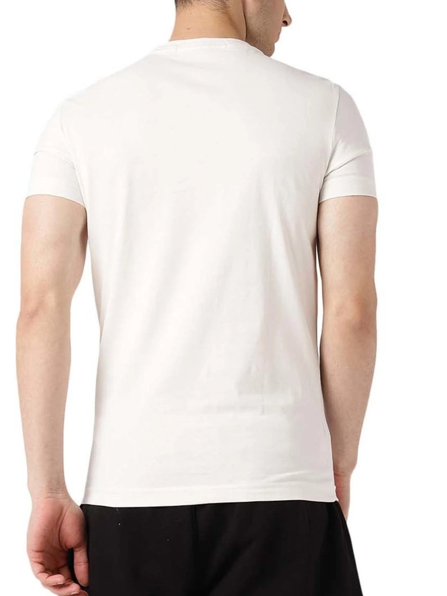 Calvin Klein Jeans Ivory Cotton Slim Fit T-Shirt