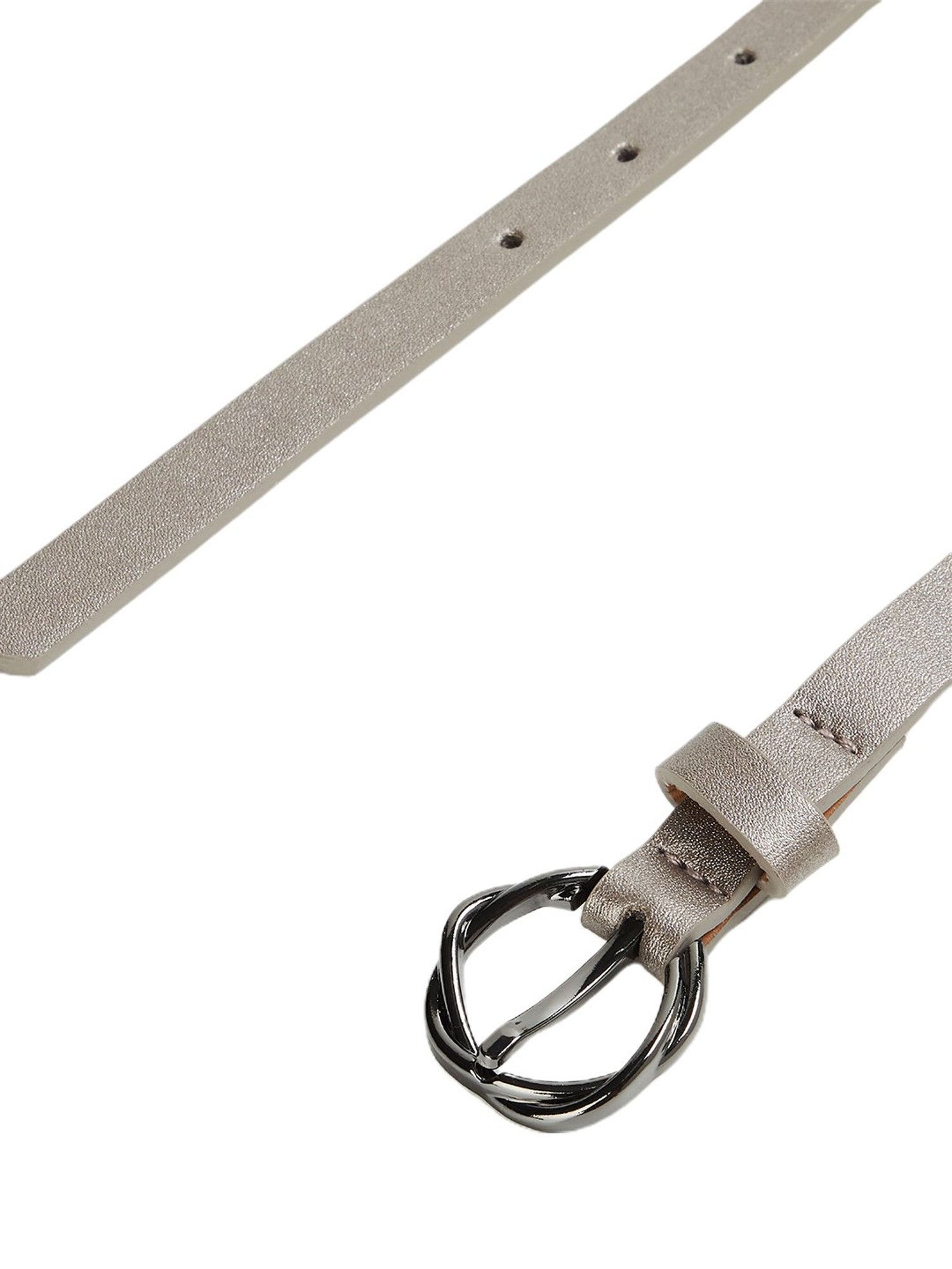 Ginger by Lifestyle Pewter Shimmer Casual Belt for Women