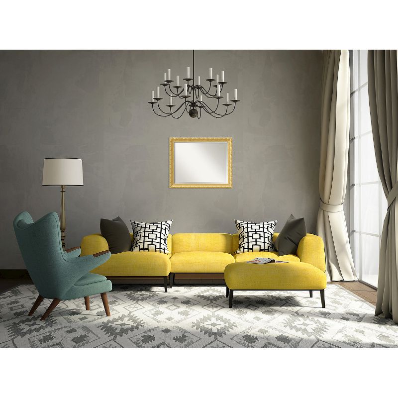 32" x 26" Versailles Wood Framed Wall Mirror Gold - Amanti Art