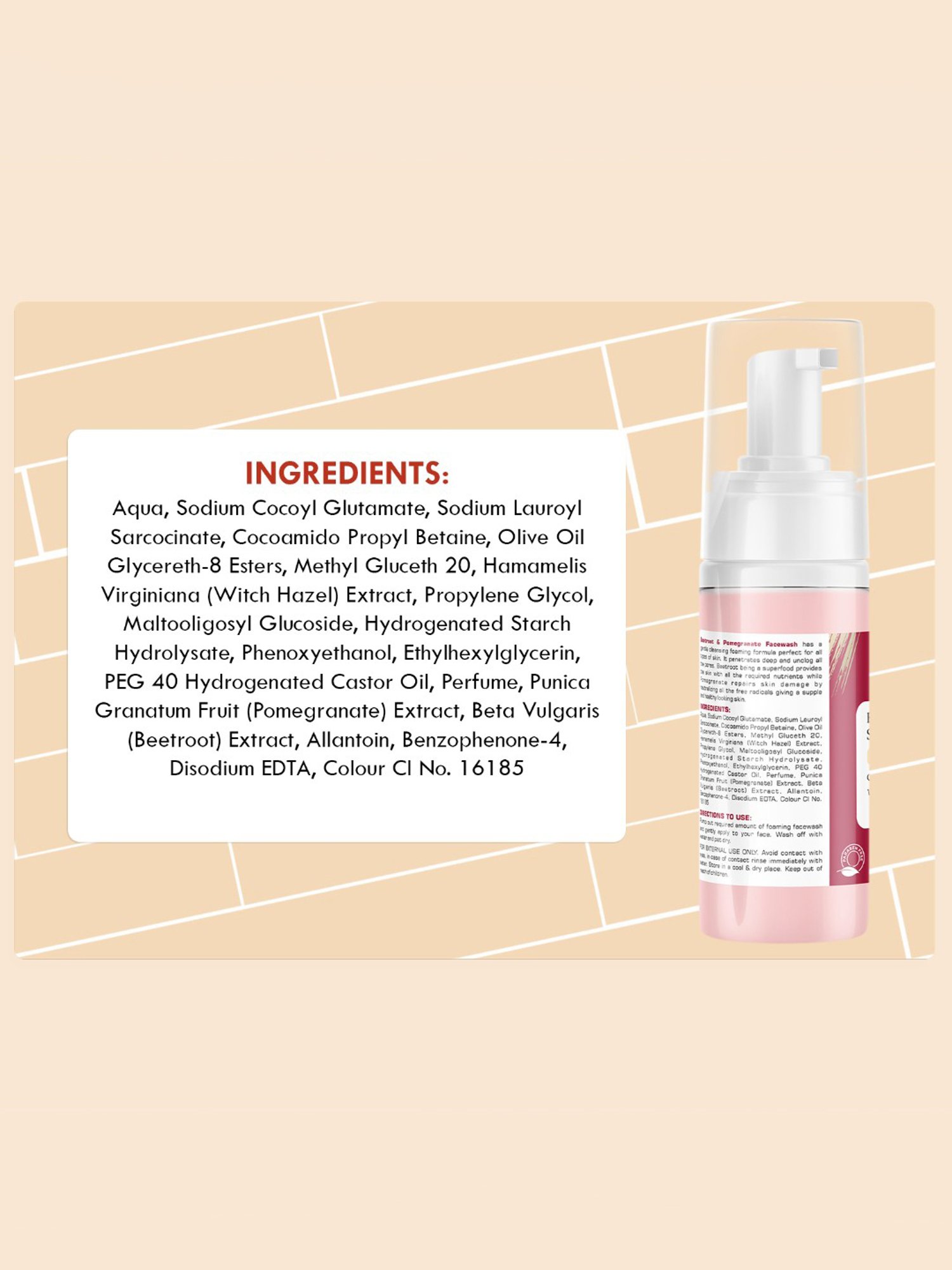 The Skin Story Beetroot & Pomegranate Sulfate Free Refreshing Foaming Face Wash - 100 ml