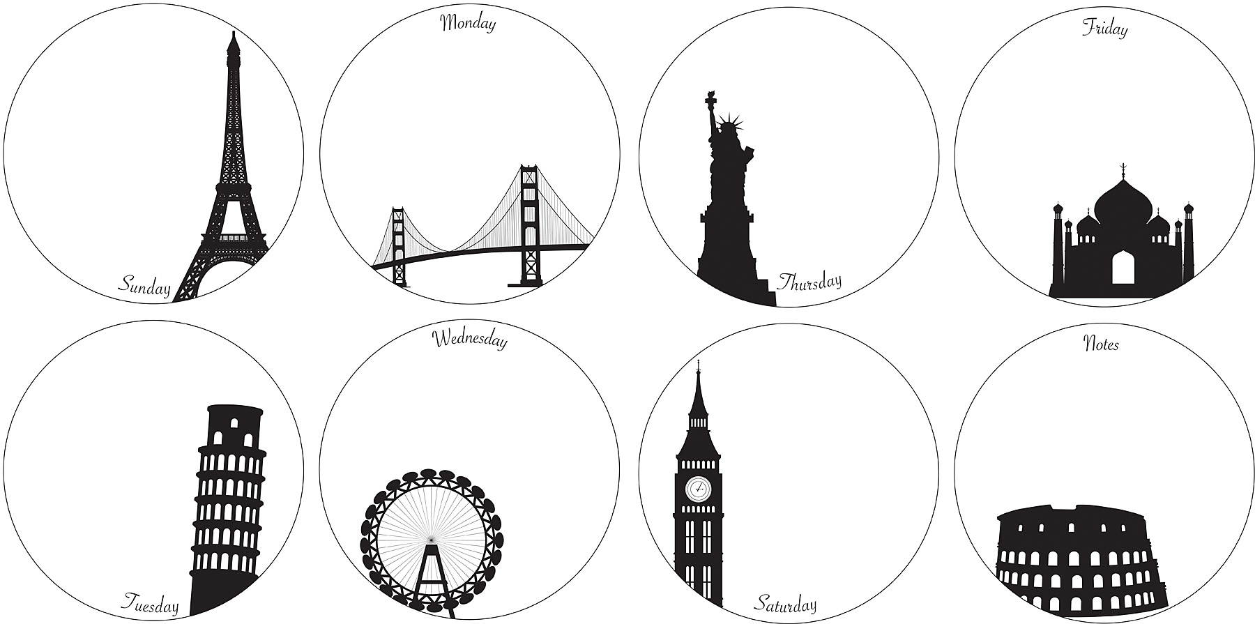 Holiday Dry Erase Weekly Dots