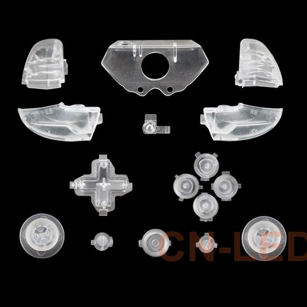Matte transparent Clear ABXY Dpad Triggers Full Buttons Set Mod Kits for Xbox One Controller (not 3.5mm Port) with Screwdriver (Torx T6 T8) Set