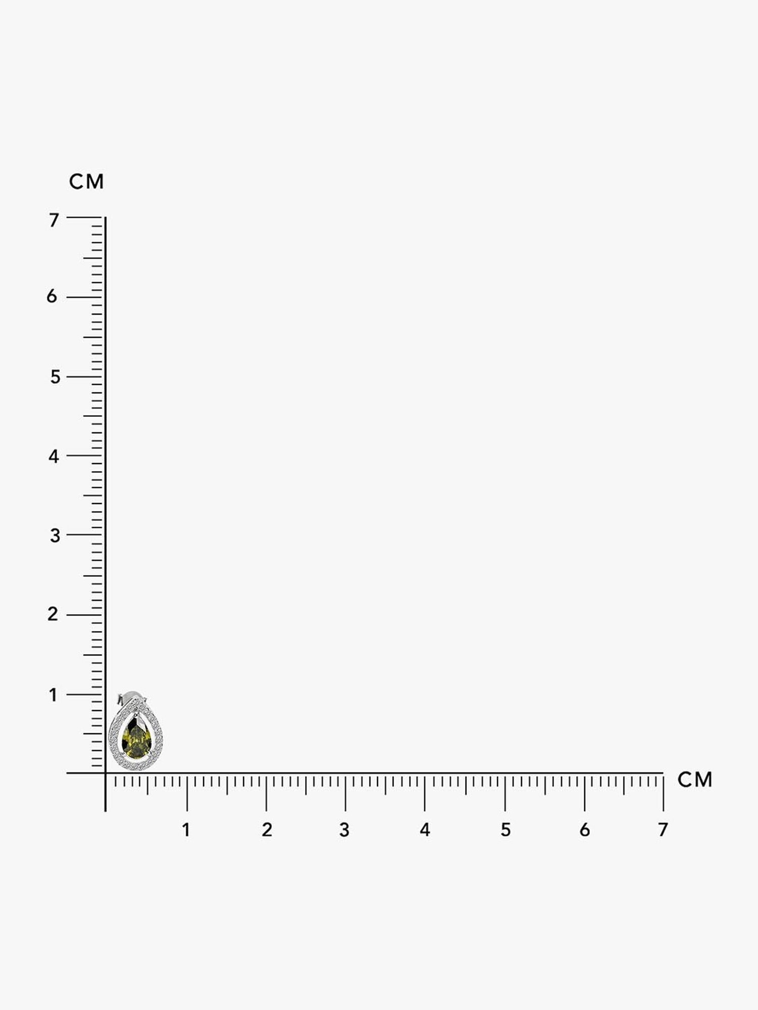 March by FableStreet Sterling Silver Peridot Pear Shaped Stud Earrings for Women