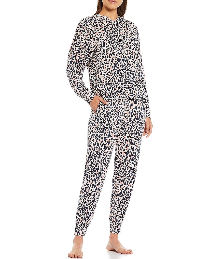 Honeydew Intimates Travel Light Leopard Print French Terry Coordinating Lounge Joggers
