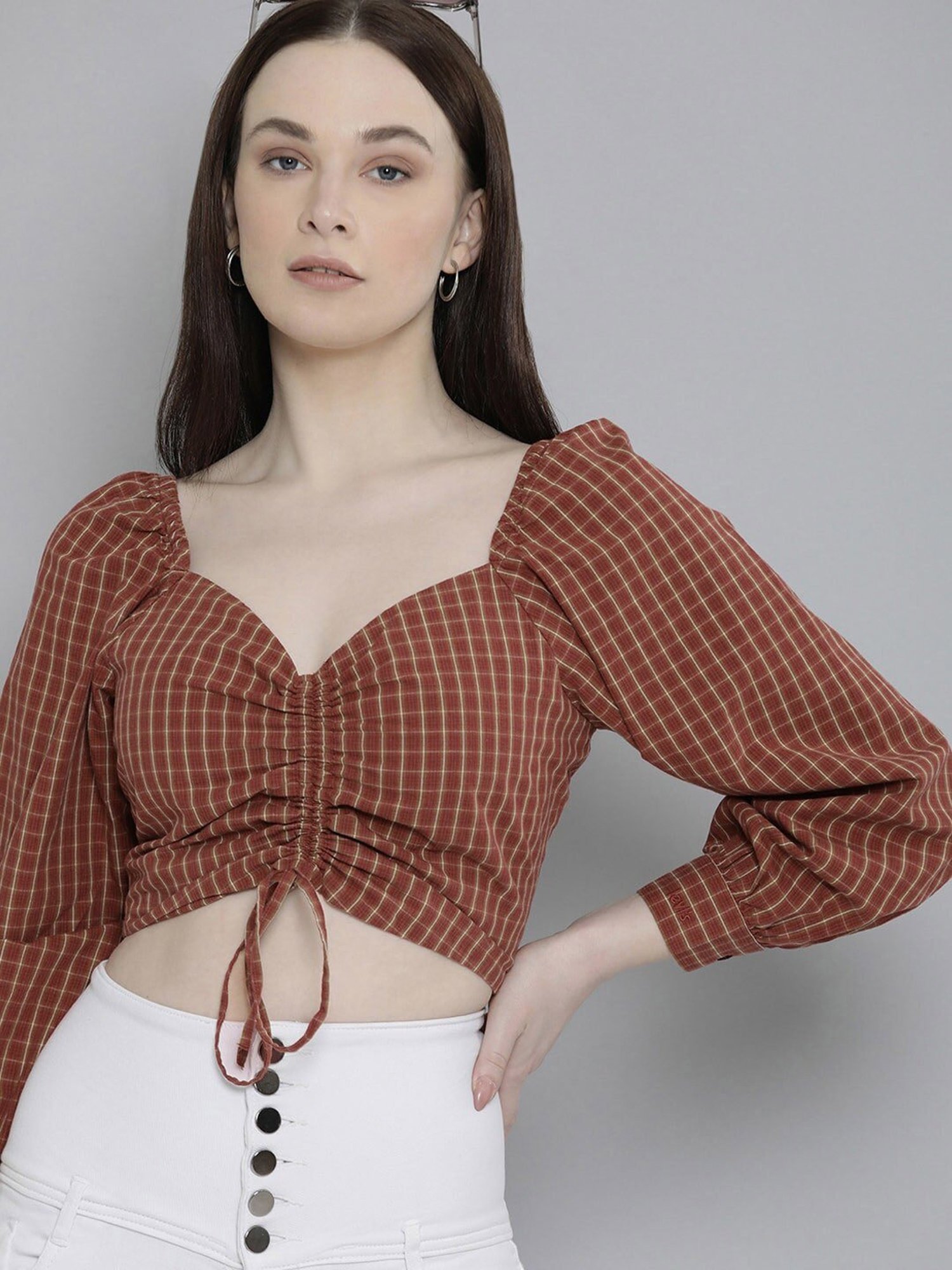 Levi's Brown Check Top