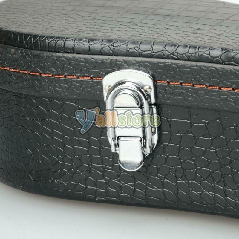 New 26" Black Tenor Python Pattern Leather Ukulele Uku Case Accessories