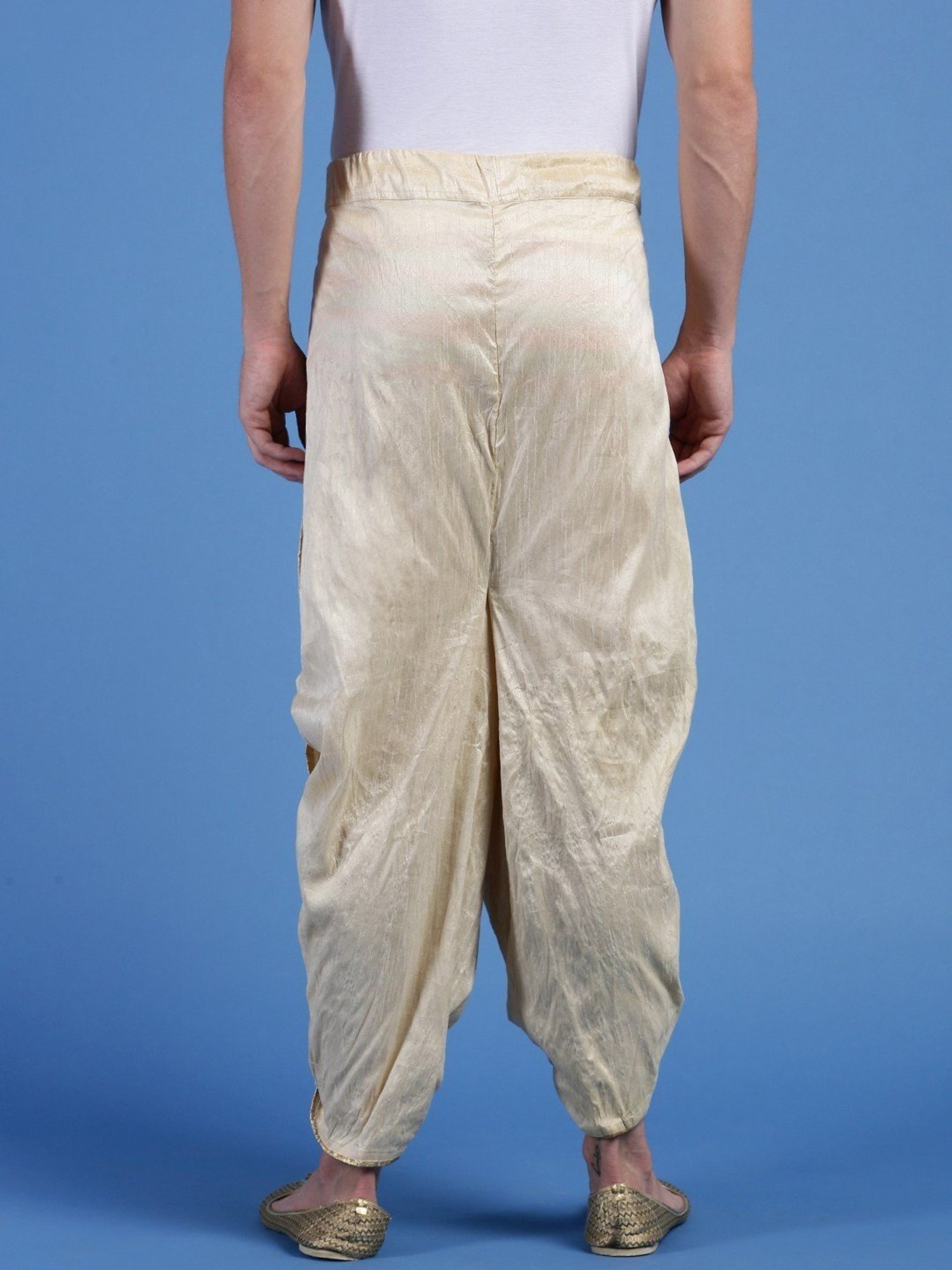 Sanwara Beige Regular Fit Embroidered Dhotis